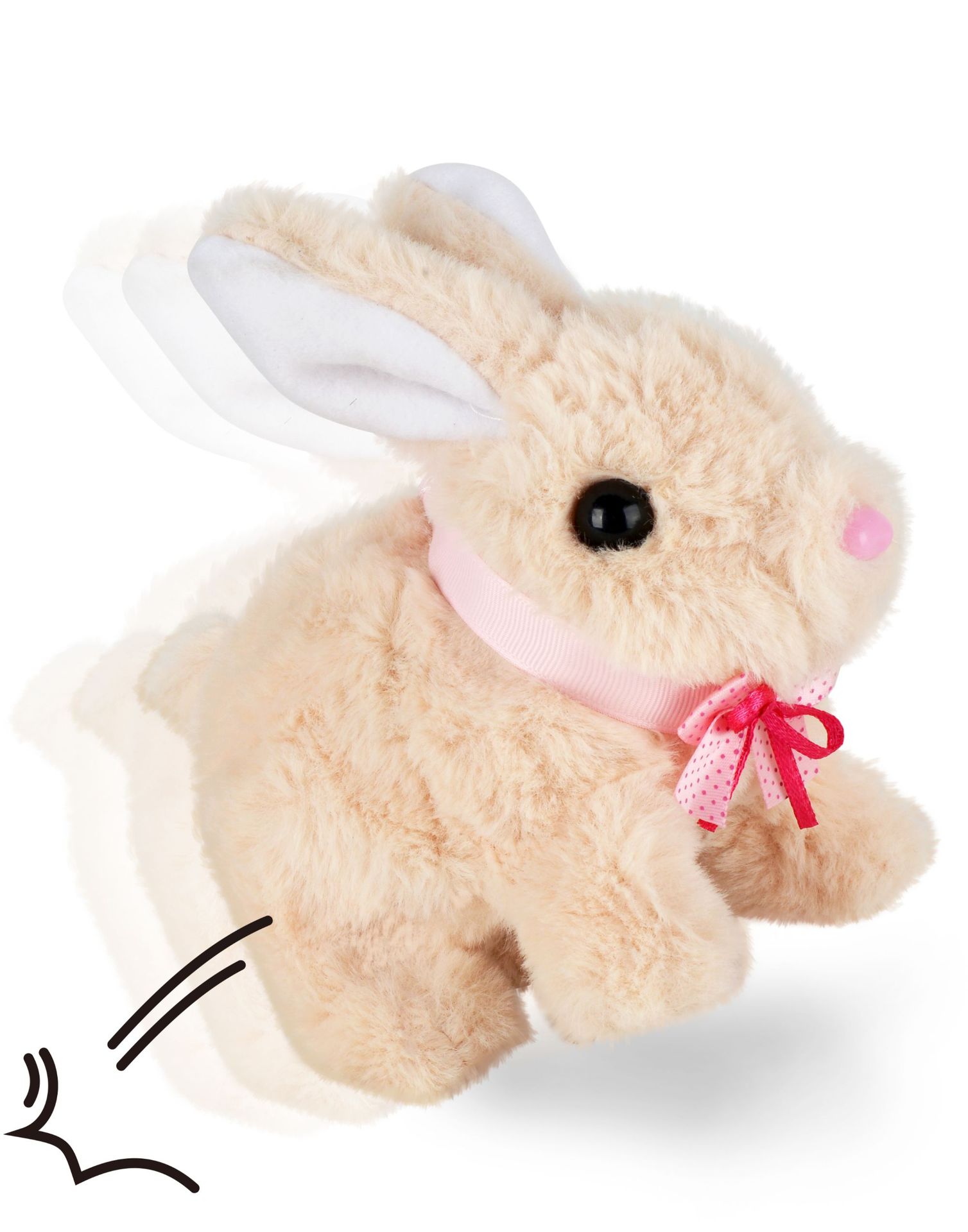 小兔子毛绒玩具儿童仿真电动宠物白兔会走会叫手提笼女孩礼物跨境