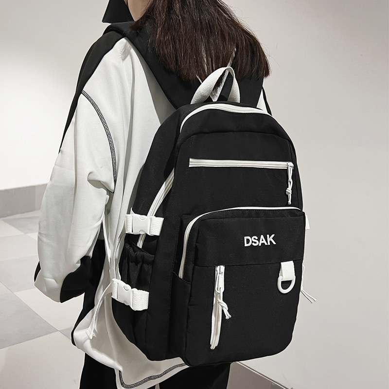 Schoolbag Girls' High School Student Trendy Cool Backpack Female High-Grade Sense Niche Original College Students' Backpack