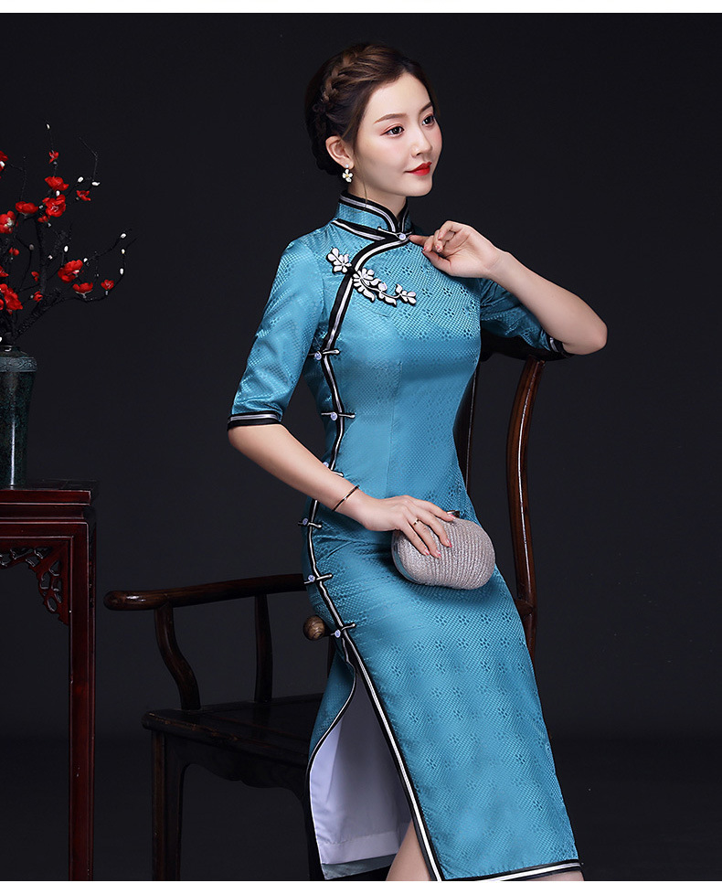 新款重磅真丝旗袍中国风高端改良日常宴会礼服优雅气质年轻款春夏