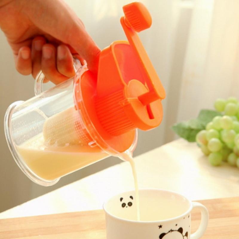 家用简易手工手摇豆浆机两人迷你小型打浆器两用手动磨豆浆榨汁器