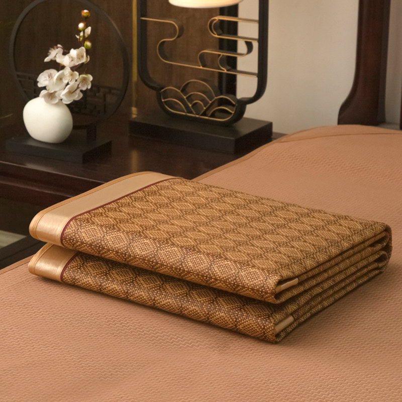 南极人藤席冰丝凉席家用夏天草席席子夏季可水洗可折叠冬夏两用bt