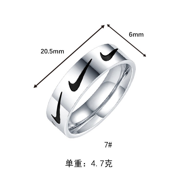 Dayhao Cool Earth Harajuku Style Fashion Brand Same Titanium Steel Ring Ins Hook Hip Hop Ring in Stock Wholesale
