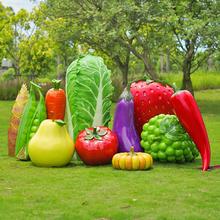 草莓雕塑摆件定 制农贸市场摆设玉米雕塑模型件园区装饰花园