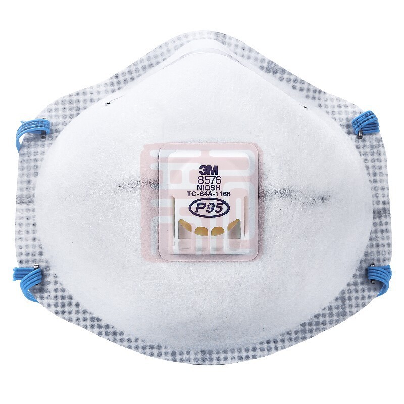 3m 8576cn p95酸性气体头戴式带呼吸阀防尘口罩