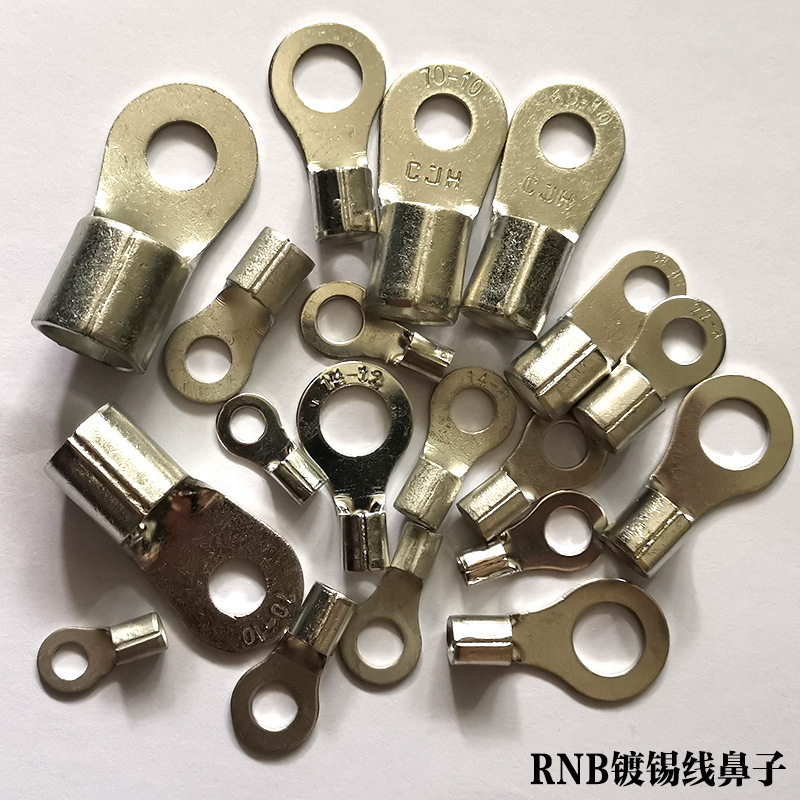 rnb1-6圆形裸端头 铜接线鼻子 铜线耳 二次接地环 环形冷压端子