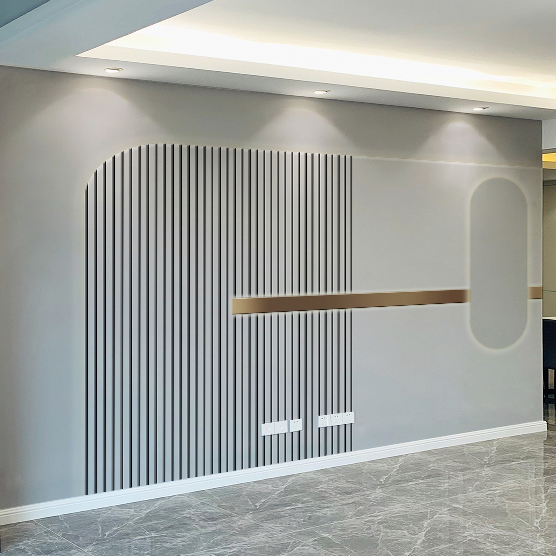 现代简约轻奢电视背景墙布3d立体几何室客厅沙发卧室影视墙布壁画