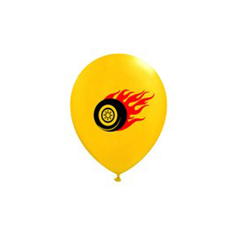 New Red Black Yellow White Theme Children's Birthday Rubber Balloons Party Kindergarten School Decoration Racing Balloon