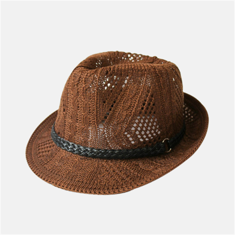 Korean Style Fresh Artistic Retro Hollow Fedora Hat British Small Stylish Top Hat Summer Men and Women Casual All-Match Hat Fashion