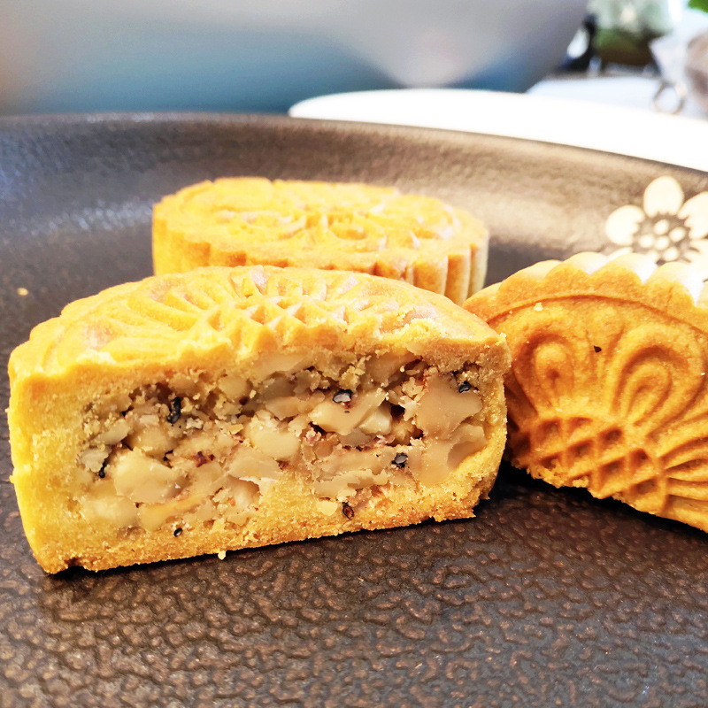 四川广元中子核桃月饼脆皮酥皮原味椒盐传统中秋特产正宗朝天越龄