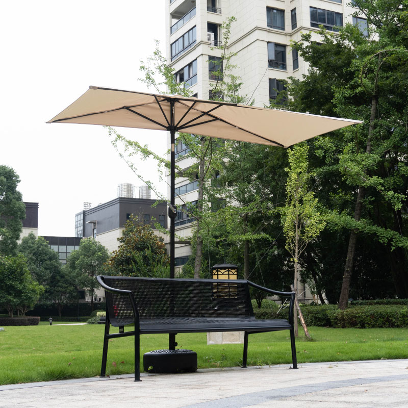 q5zr半边伞户外靠墙摇手伞边柱伞阳台绿植遮阳伞咖啡厅外摆太阳伞