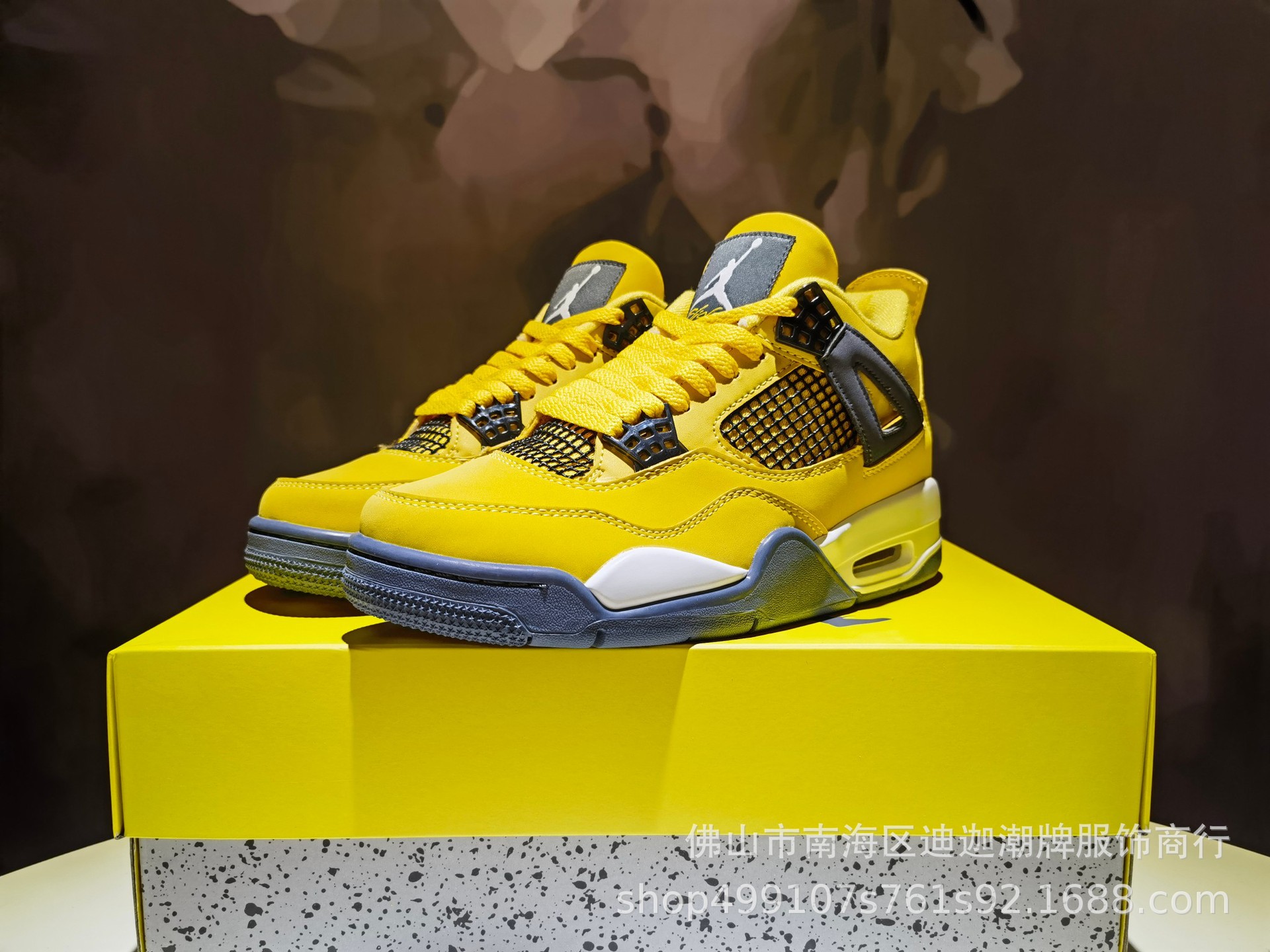 莆田鞋aj4 红蓝鸳鸯热熔岩大巴黎电母 乔4防滑耐磨百搭运动篮球鞋