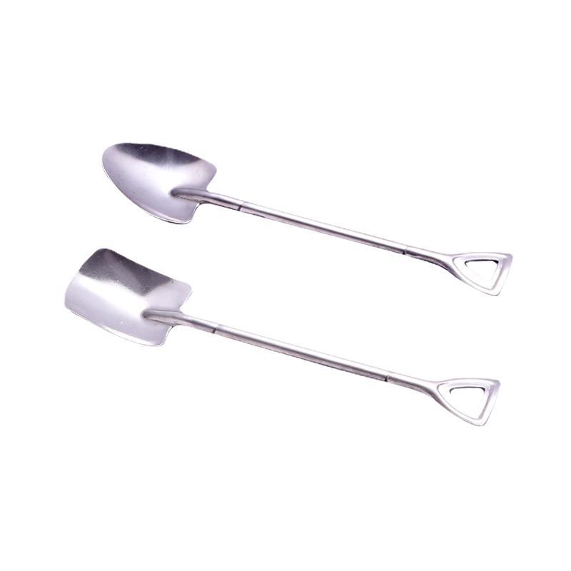 Stainless Steel Spoon Wholesale Thickened Trending Creative Dessert Spoon Shovel Spoon Long Handle Coffee Stir Spoon Watermelon Ladel