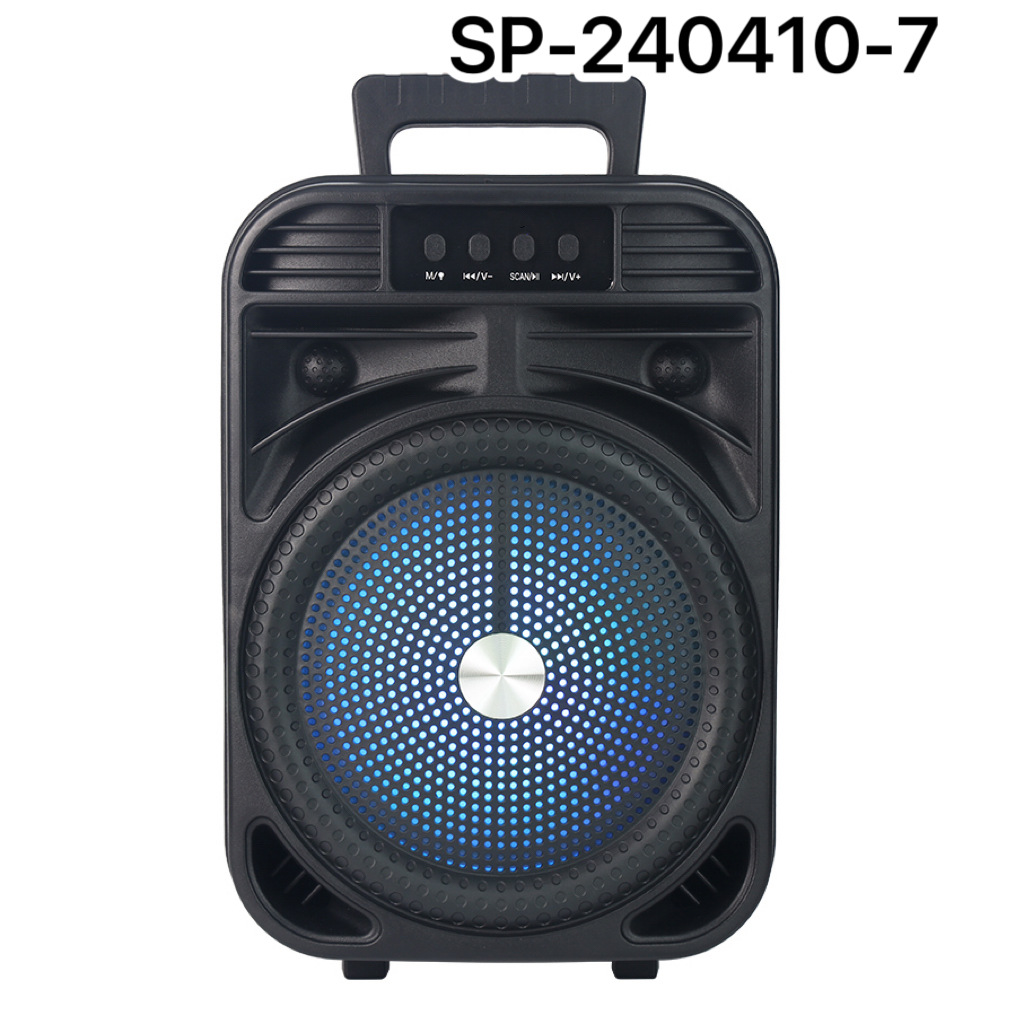 New Portable Outdoor Household Loudspeaker 8-Inch RGB Large Volume Square Dance Bluetooth Audio Factory Wholesale