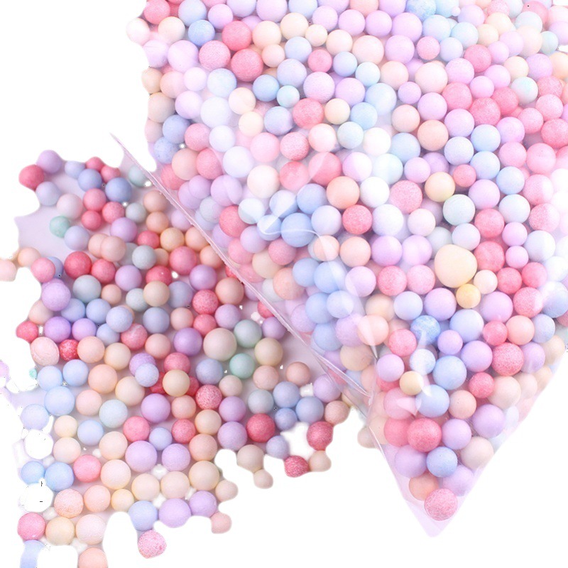 流星球礼盒填充物泡沫球马卡龙彩色圆形颗粒手工圣诞礼物盒子装饰