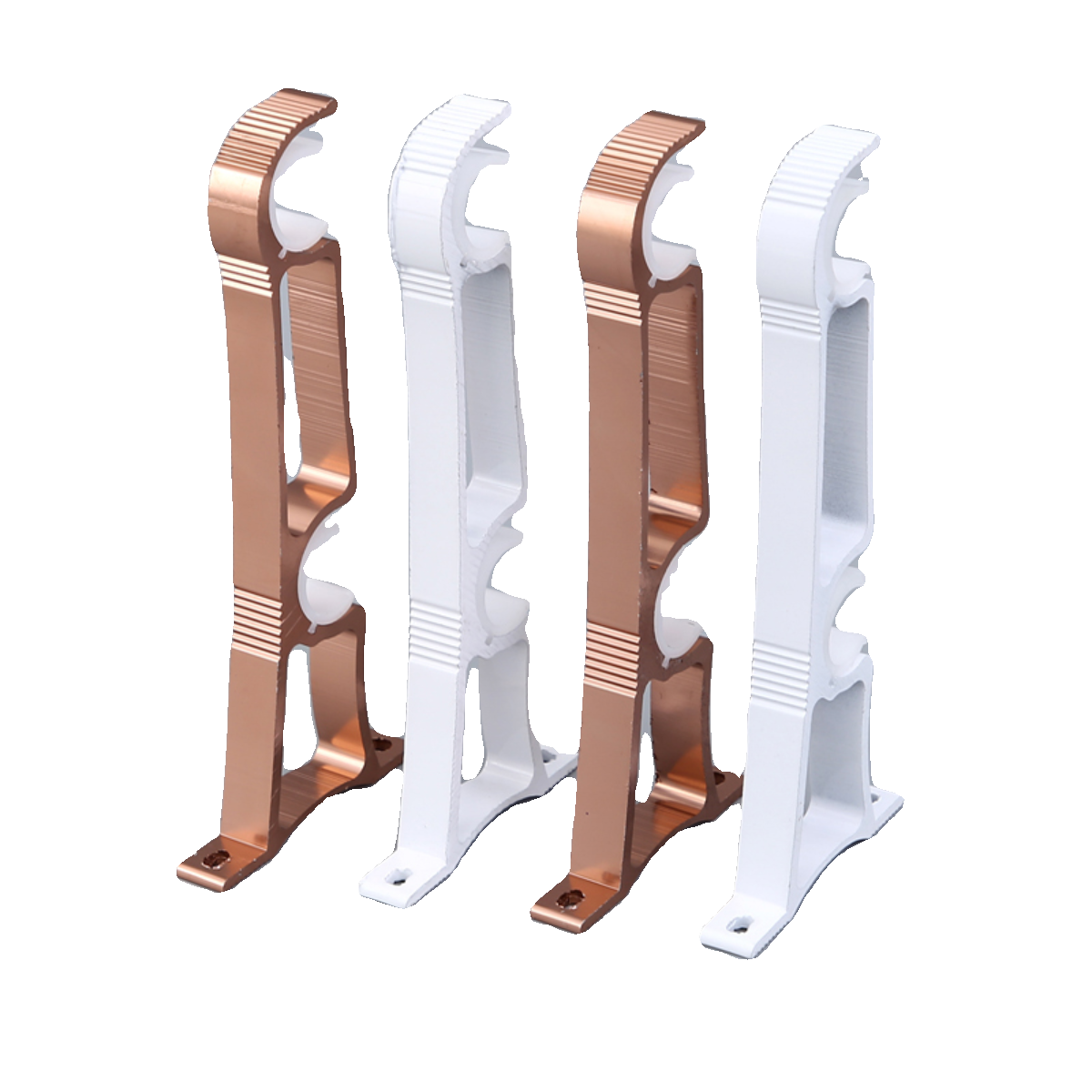 3igp家用铝合金窗帘杆架子配件底座托架罗马杆支架双杆窗帘钩支撑