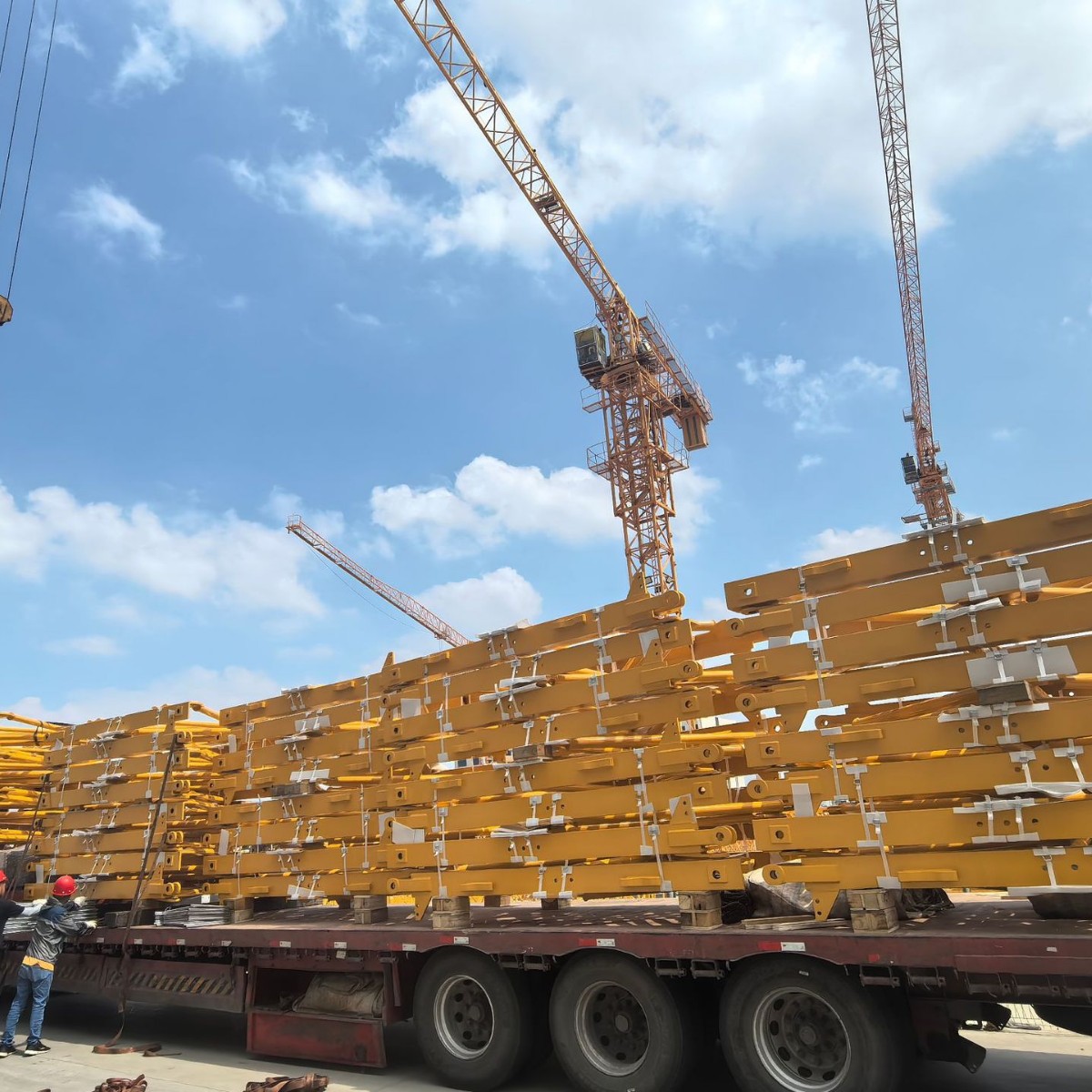 塔式起重机载重8吨10吨12吨塔机L68B2片式标准节角钢材质Q345B