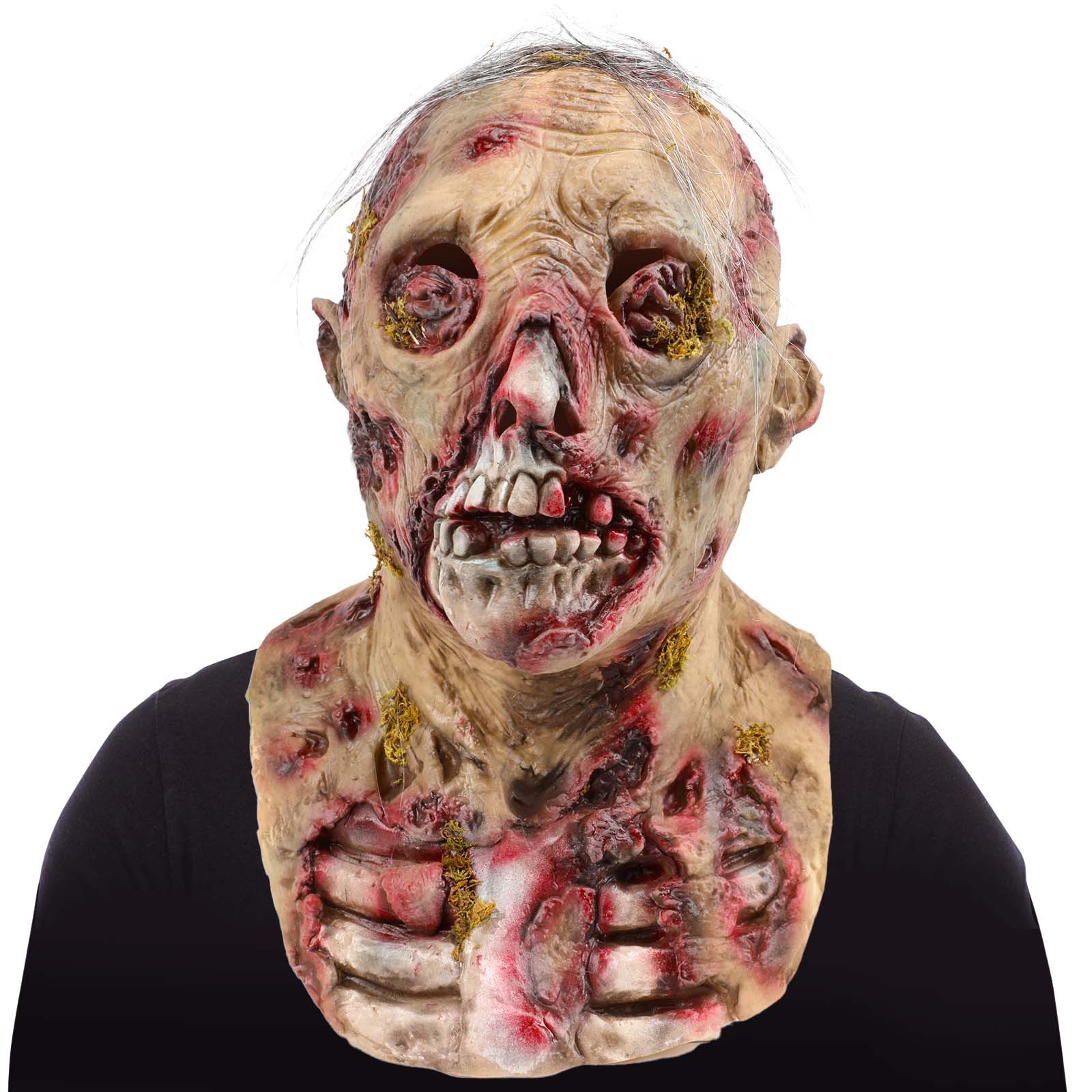 万圣节恐怖新品鬼恐怖面具道具丧尸乳胶头套屋密室逃脱装扮