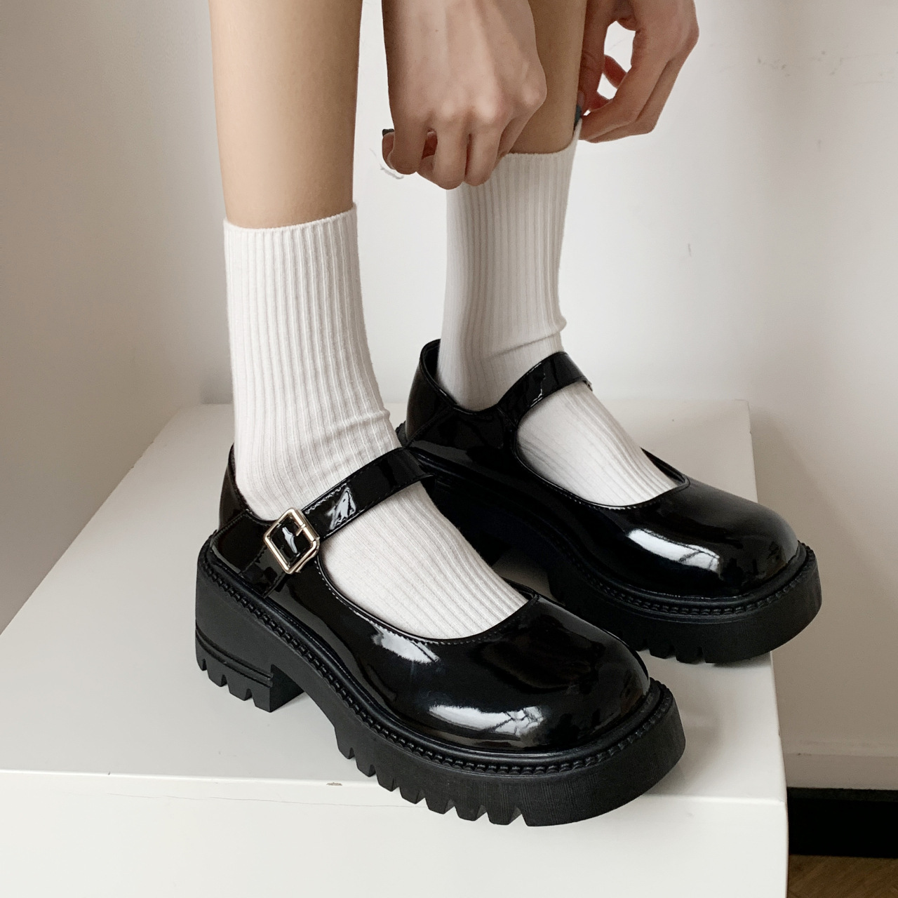 黑色小皮鞋女2022年春季新款学生日系jk玛丽珍时尚复古风少女单鞋