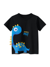 韩版童装潮牌儿童短袖T恤 27kids夏季新款男宝宝衣服卡通恐龙上衣