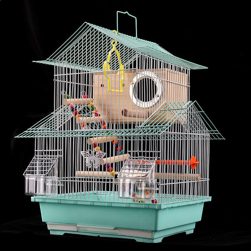 鹦鹉笼子虎皮鸟笼豪华笼文鸟牡丹大号加高飞行金属别墅观赏繁殖笼