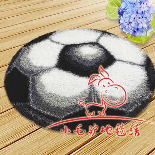 十字绣地毯绣坐垫 沙发垫 diy手钩段段绣 毛线绣 已包边带底布