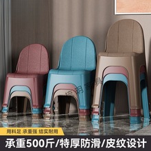 SY塑料小凳子特厚家用靠背椅成人北欧餐桌椅轻奢沙发椅子防滑休闲