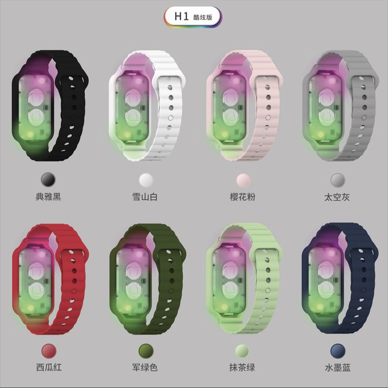 Products in Stock New LED Electronic Watch H1 Chinese and English Week Flash Long Block Digital Touch Student Children's Bracelet