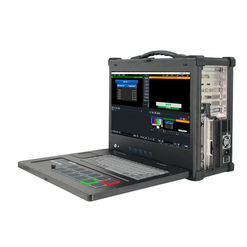 恒越科技便携导播切换台一体机4-16路输入4k高清直播绿幕抠像vmix