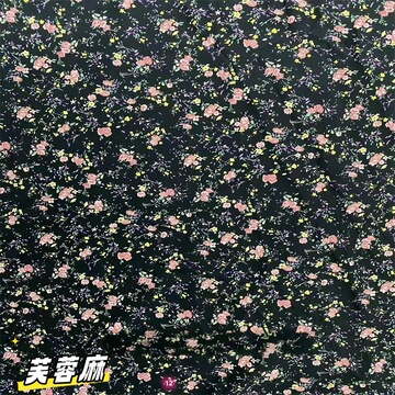 爆款碎花芙蓉麻雪纺国风印花面料女装服装连衣裙上衣裤长短裙布料