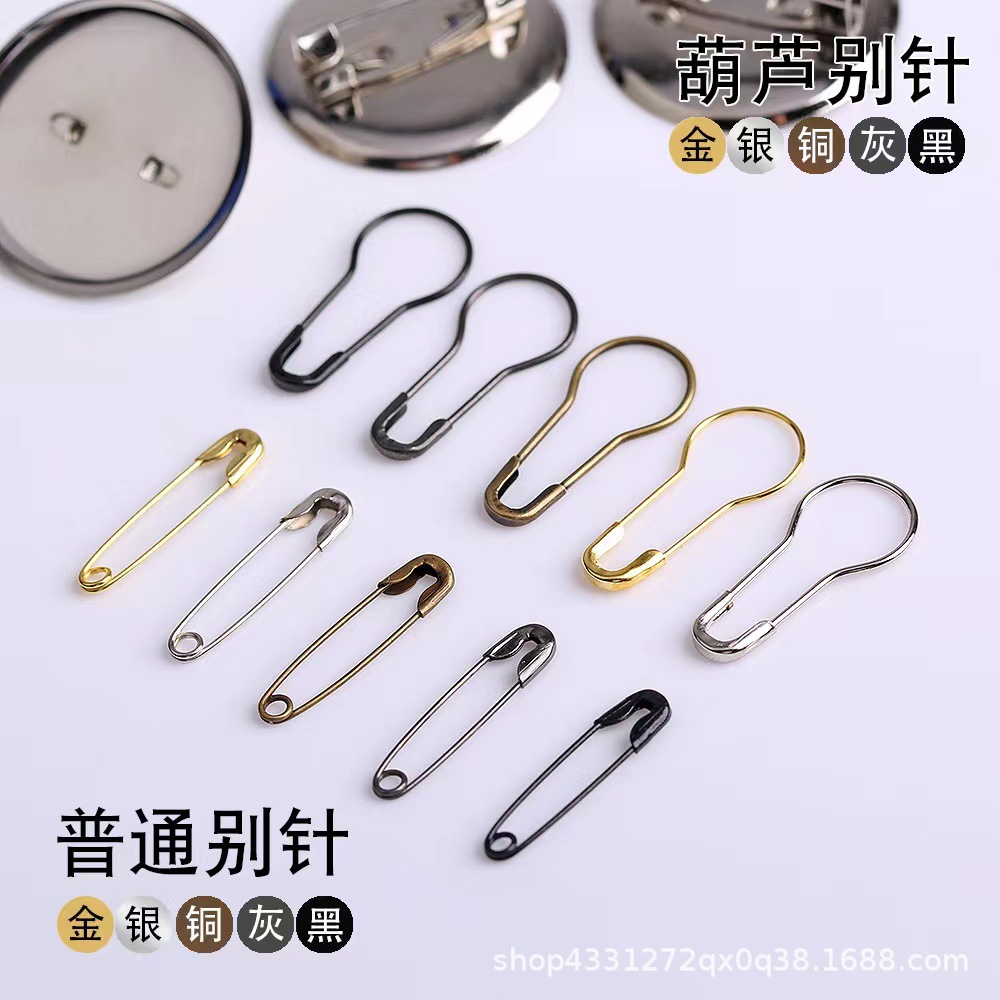 factory spot wholesale gourd pin copper/iron safety pin clothing tag buckle tag pin clothing accessories