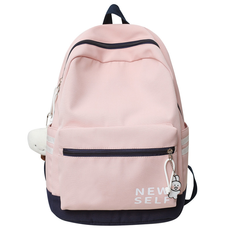 School Season Ins College Students' Backpack Female Korean High School Student Schoolbag Female College Style Mori Style Simple Backpack