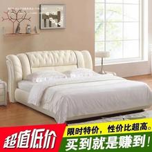 意式床双人床1.5米主卧1.8米现代简约婚床轻奢极简软包床