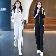 品质保证两件套减龄中年女运动服秋季新款卫衣阔腿裤时尚休闲套装