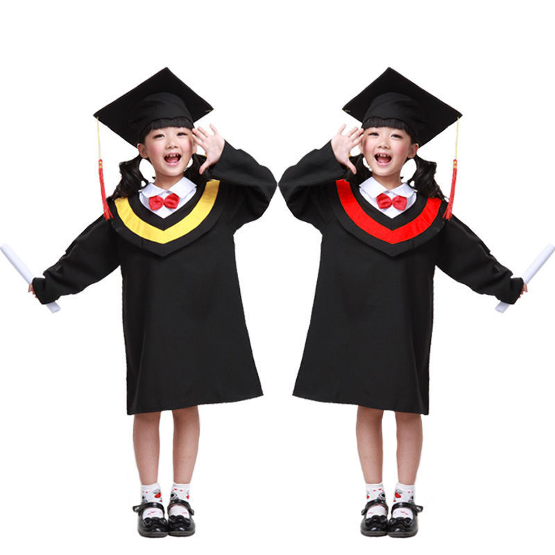 儿童博士服幼儿园学士服拍照衣服毕业袍博士帽小学毕业照服装礼服