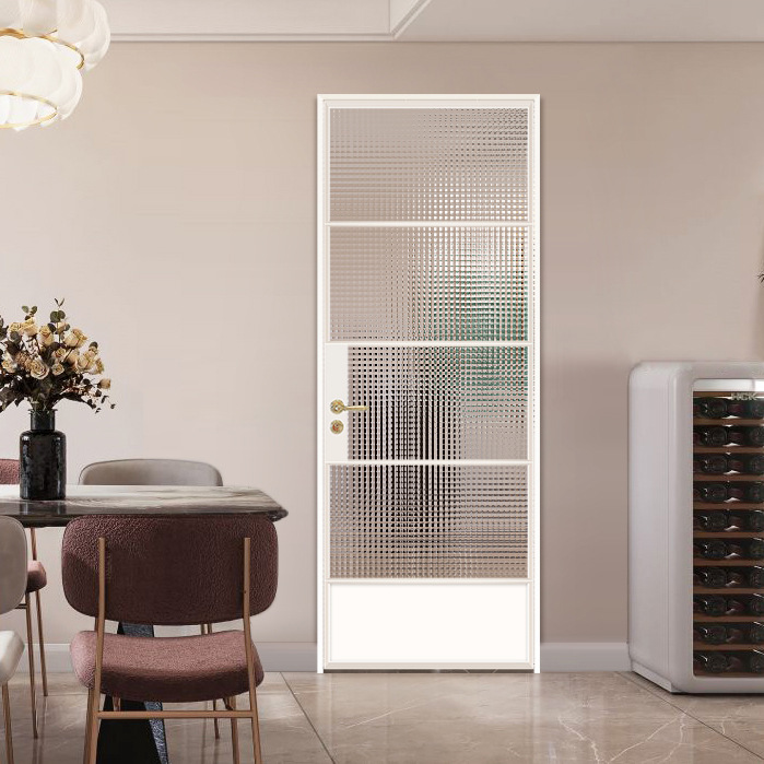 欧法式海棠玻璃简约美式复古卫生间浴室厨房平开门拼格圆拱