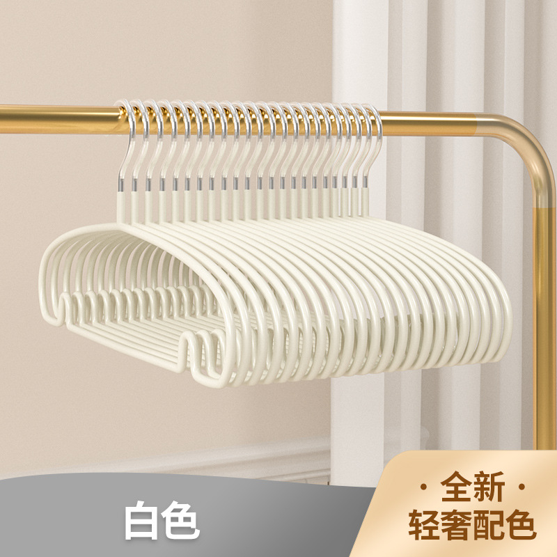 Clothes Hanger Multi-Functional Clothes Hanger Plastic Dipping Non-Slip Bold Hanger Clothing Store Dormitory Household Non-Marking Clothes Hanging Wholesale