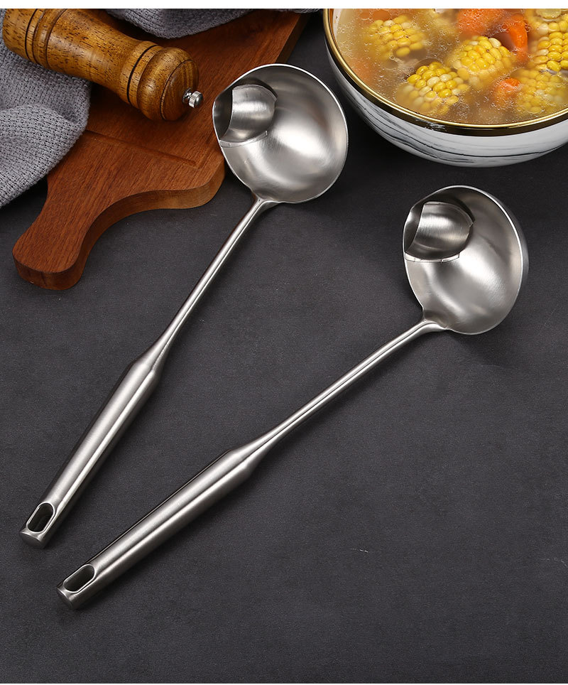 304不锈钢隔油勺油格厨房小工具油汤分离虑油勺厨具