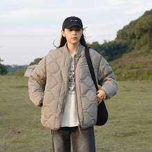 外贸棉衣短款棉服2024冬季新款韩版宽松加厚立领棒球服棉袄外套女
