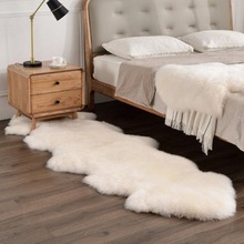 澳洲纯羊毛沙发垫羊毛地毯毛一体卧室床边地毯飘窗垫整张羊皮