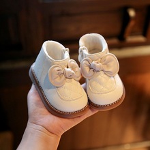 宝宝靴子女小童女童马丁靴短靴2023新款雪地靴冬季防水防滑棉鞋跨