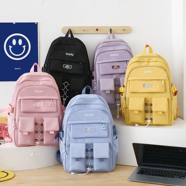 New Fashion Backpack for Male and Female Students Campus Schoolbag High-Looking Trendy Large Capacity Backpack