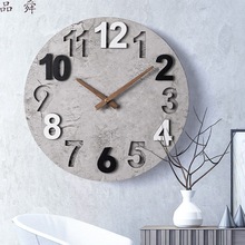 石英钟钟表新款挂钟客厅时尚创意时钟挂表简约家用实木电子钟