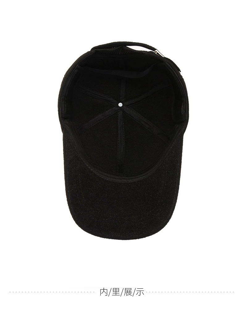 Earmuffs Fleece-Lined Windproof Hat Men's Outdoor Cycling Hat Middle-Aged Hats for the Elderly New Baseball Cap Men's Winter Warm