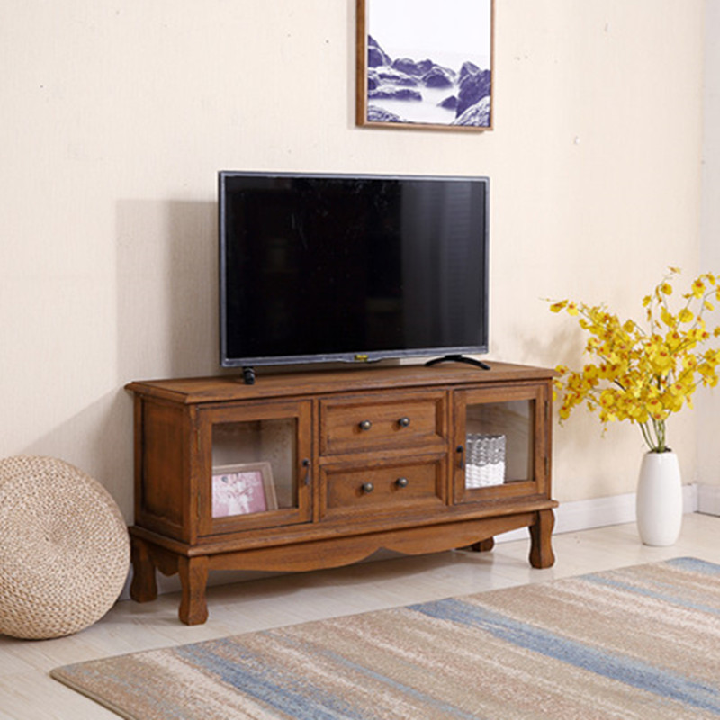 实木地中海斗柜美式储物柜做旧收纳柜客厅复古抽屉多层小柜子整装