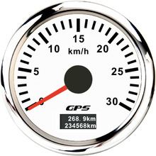52mm指针GPS速度表里程表0-30/60/80/120/200km/h 七彩背光灯表