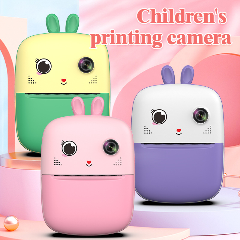 Cross-Border Hot Children's Camera Mini Cartoon Digital Camera Hd Photo Printer Thermal Printing Camera