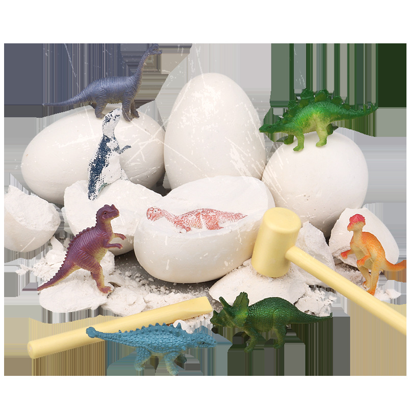 跨境考古挖掘化石蛋恐龙骨架模型儿童手工制作挖宝玩具diy盲盒