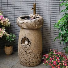 仿古户外洗手池阳台露台落地式一体创意艺术洗手盆台花园室外庭院