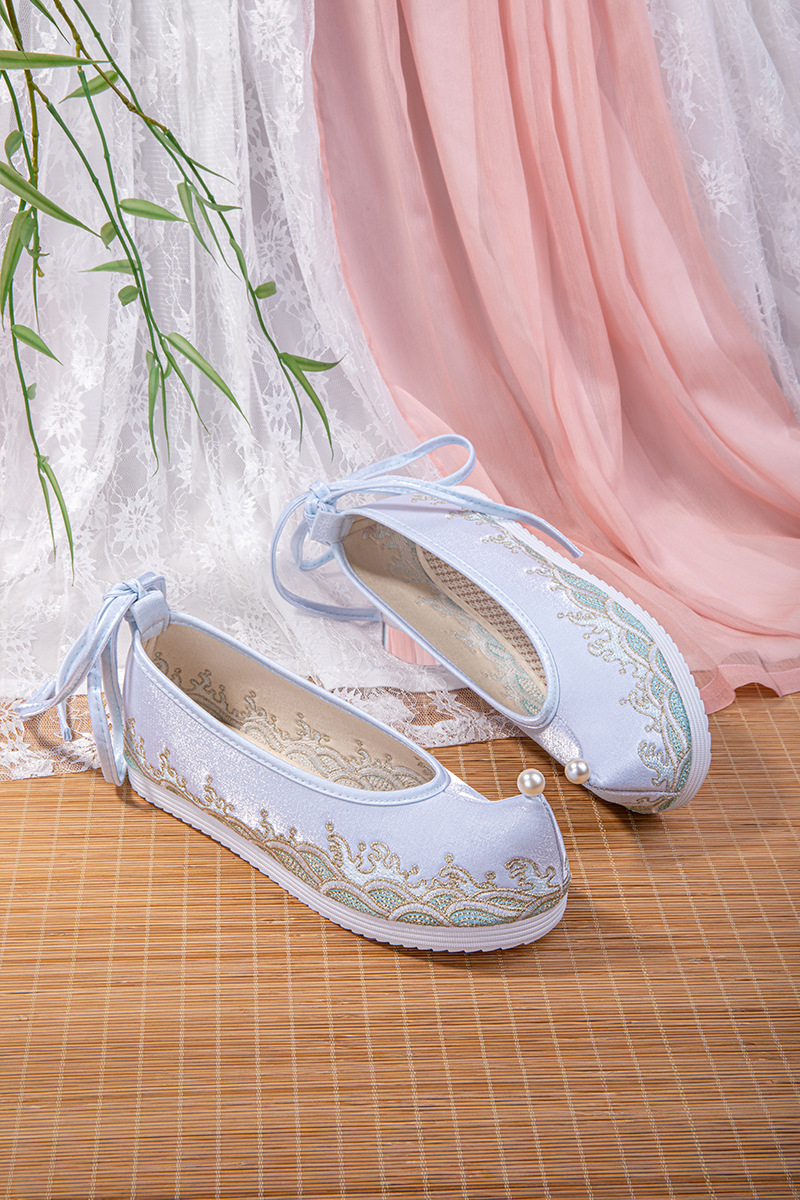 烟波夏古风鞋子中国风女鞋汉服搭配鞋女古装鞋子翘头一件代发