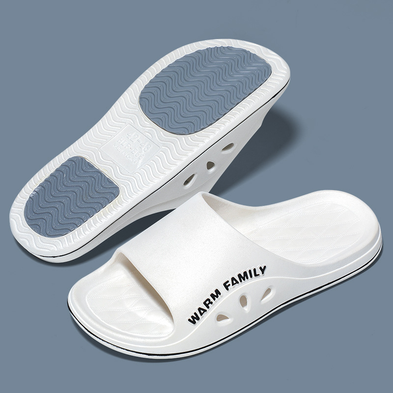 Middle-Aged and Elderly Non-Slip Slippers Couple Bathroom Bath Wear-Resistant Massage Slippers Female Pregnant Women Indoor Home Sandals Male